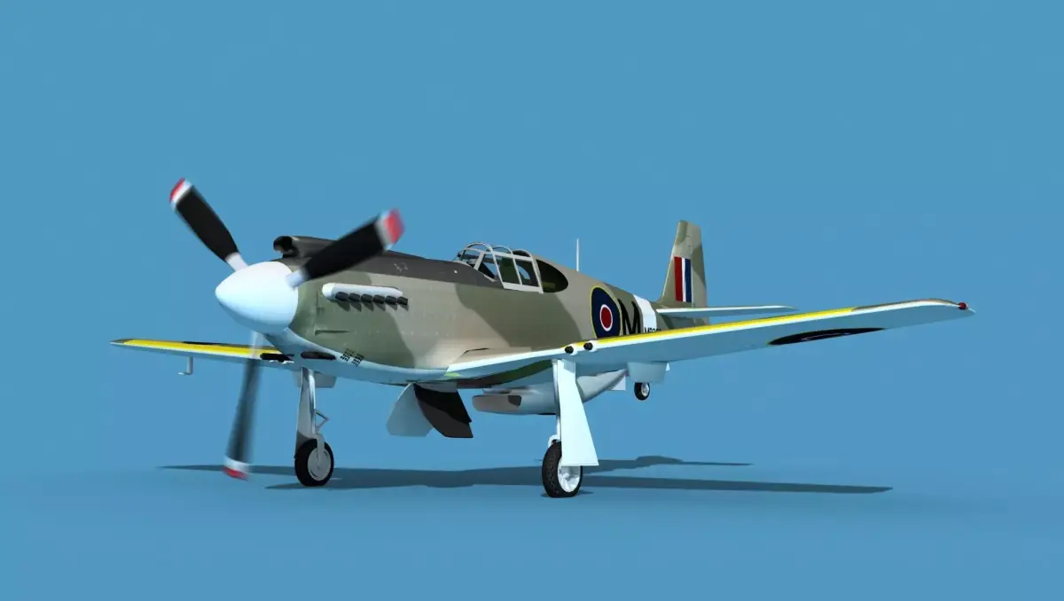 North American A-36A Apache V12 RAF 3D model