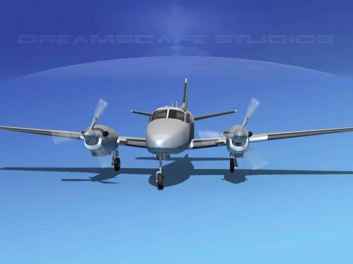 Beechcraft King Air 90 Bare Metal 3D model