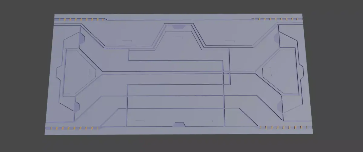 Sci-fi wall panel Low-poly 3D model buy