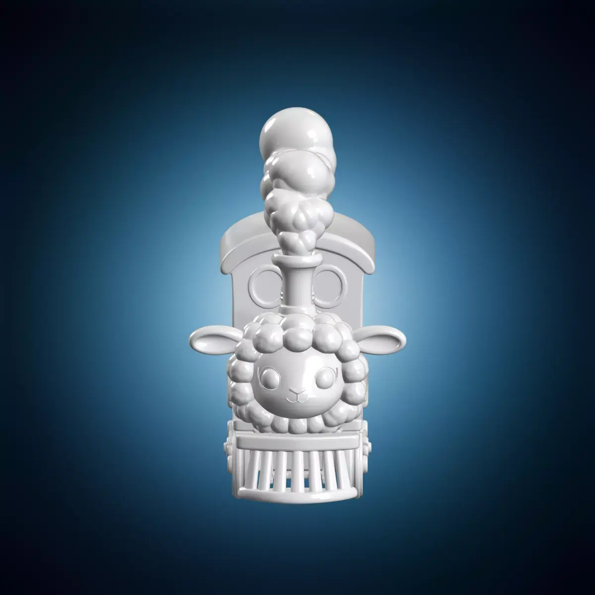 Chibi Sheep Steam Train 3D Print Model 3D print model