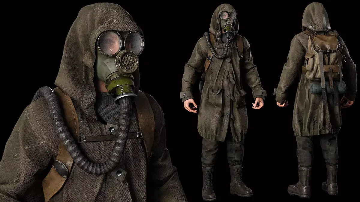 Post apocalyptic survivor 2 Game ready low poly character Low-poly 3D model