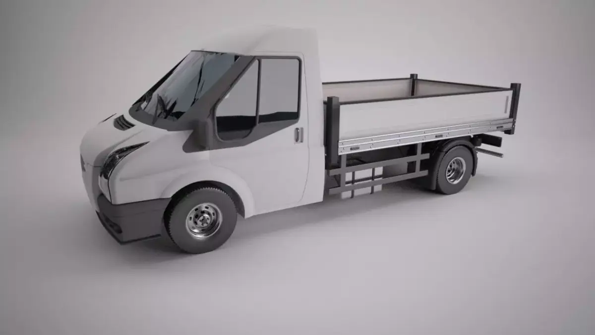 Flat Bed Van 3D model