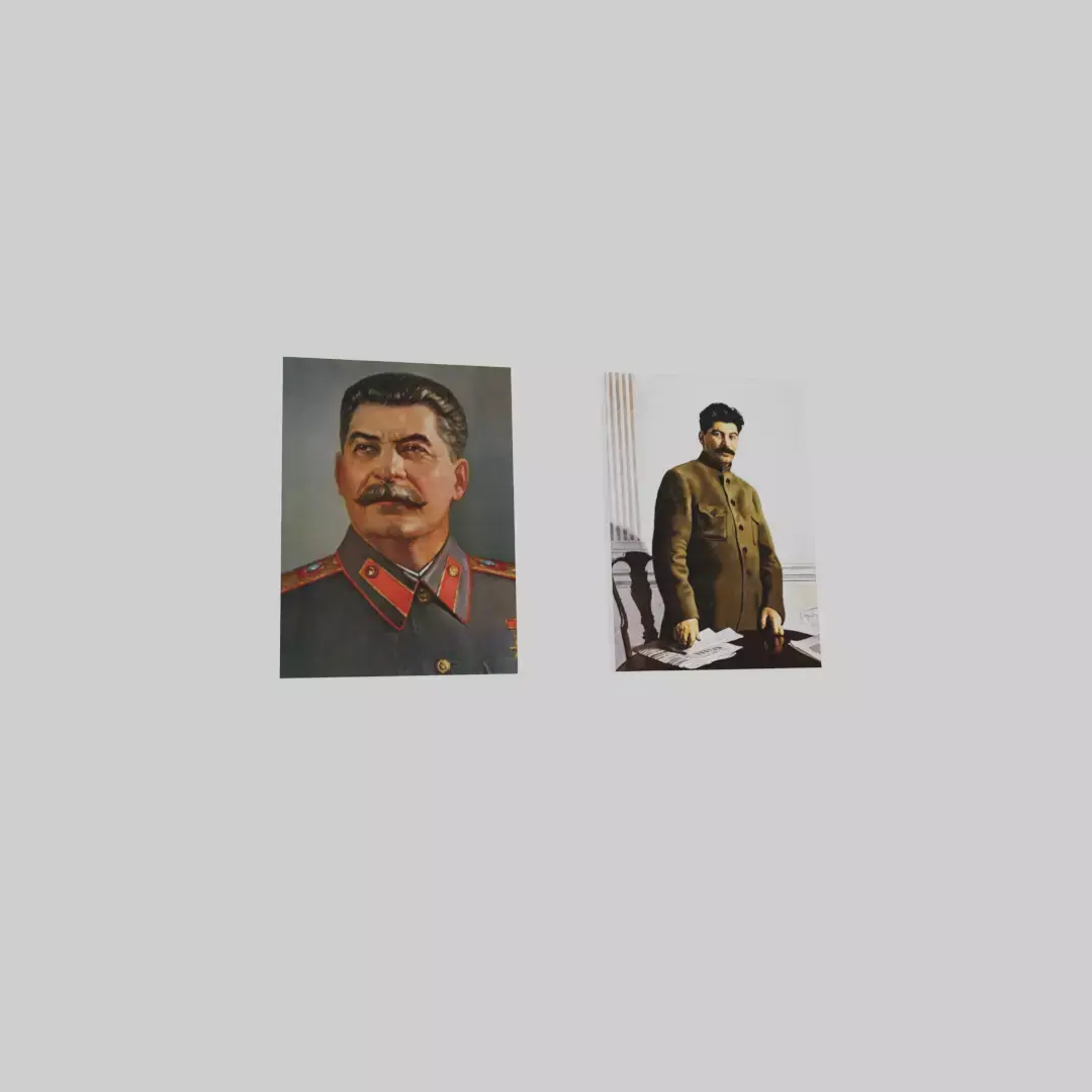 Stalin Paintings Low-poly 3D model