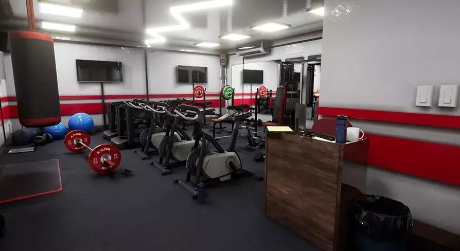 Gym  Furniture Package  100 variations Low-poly 3D model