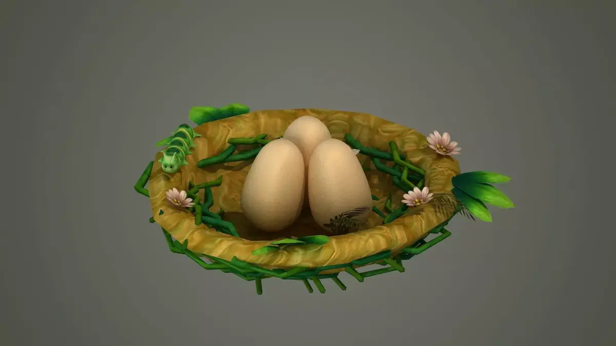 bird nest birdnest egg eggs robin bluebird eagle feeder house  3D model