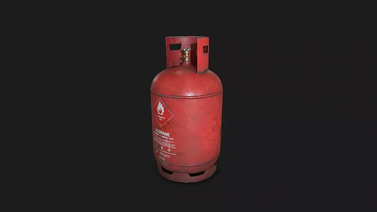 Propane Gas cylinder Low-poly 3D model