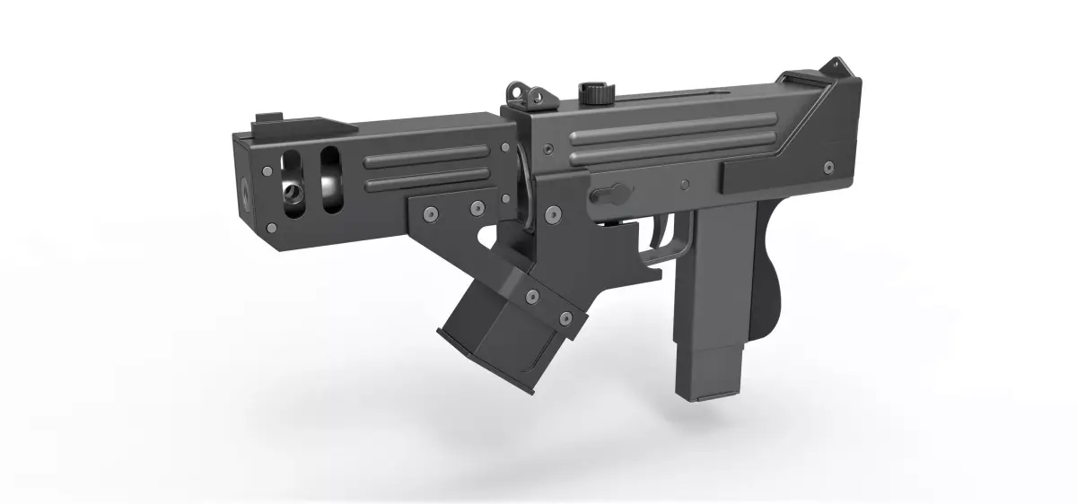 Submachine gun modified MAC-10 from the movie Blade 2 2002 3D model