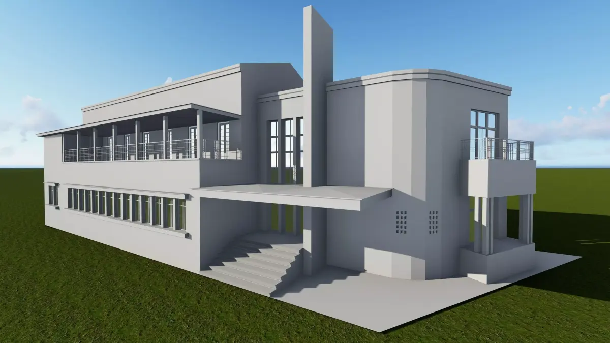 Havana Architecture and Engineer Union Center UNAICC Building Low-poly 3D model