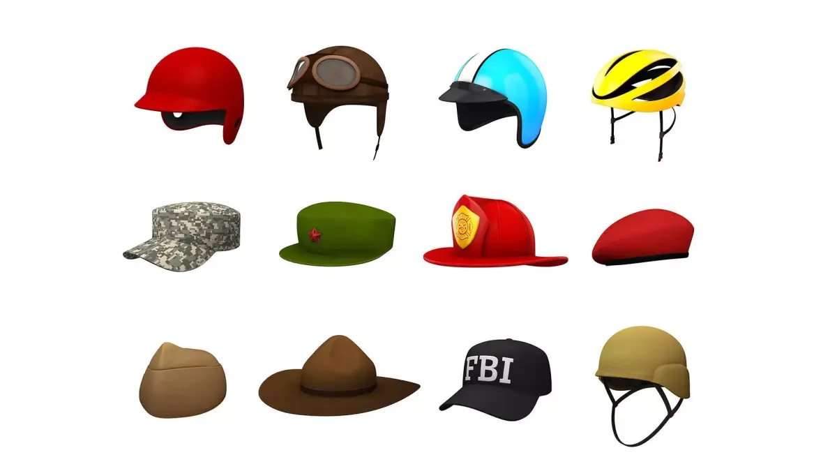 Hats and Helmet Pack 4 3D model