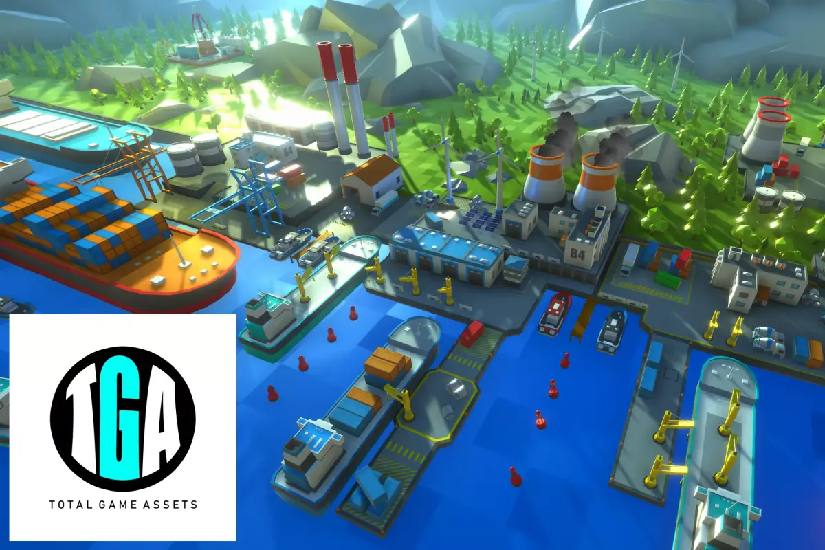 Unity Low Poly Dock Low-poly 3D model