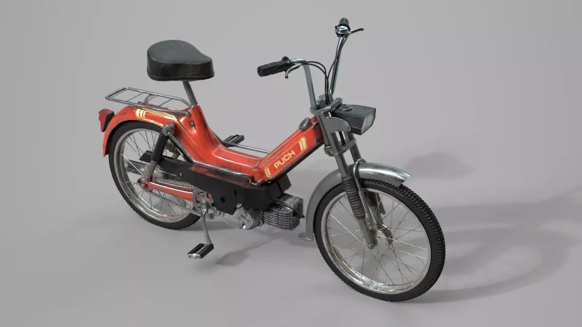 Puch Maxi Moped Dirty 3D model