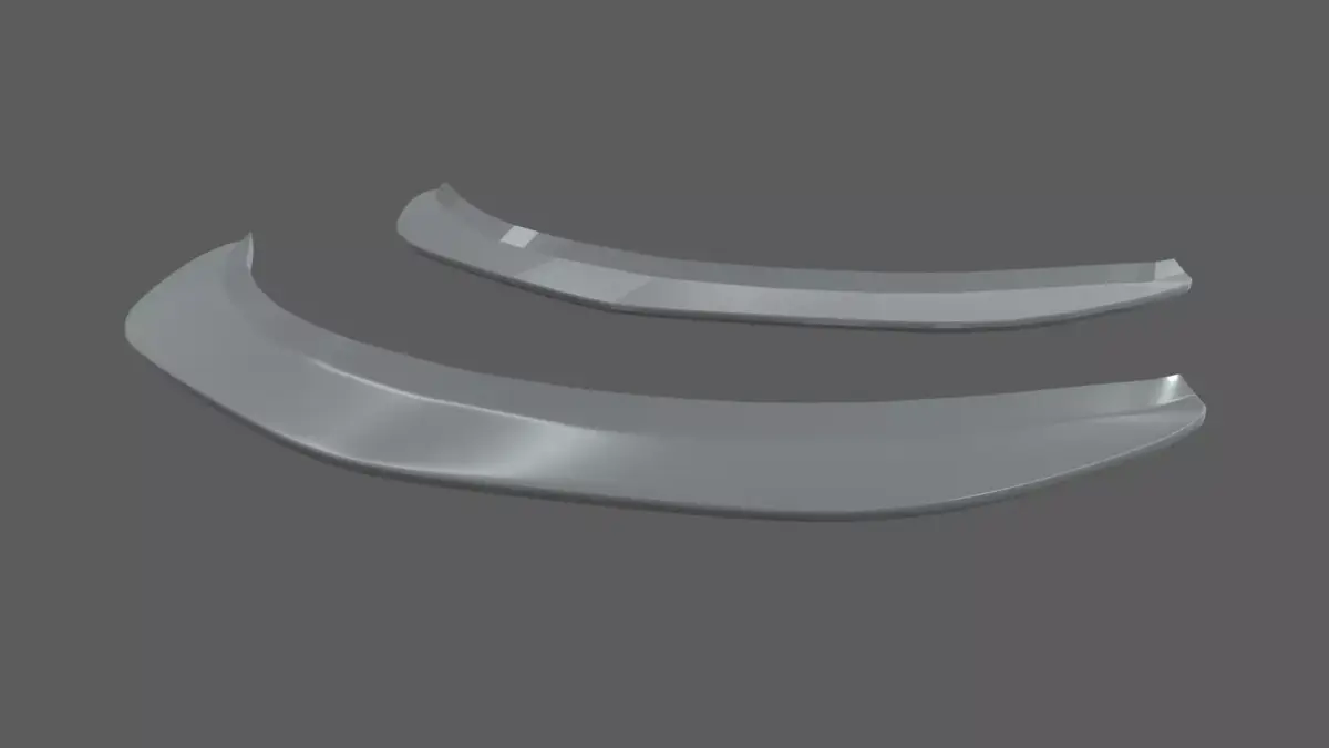 Front Bumper Lip Car 03 Low-poly 3D model