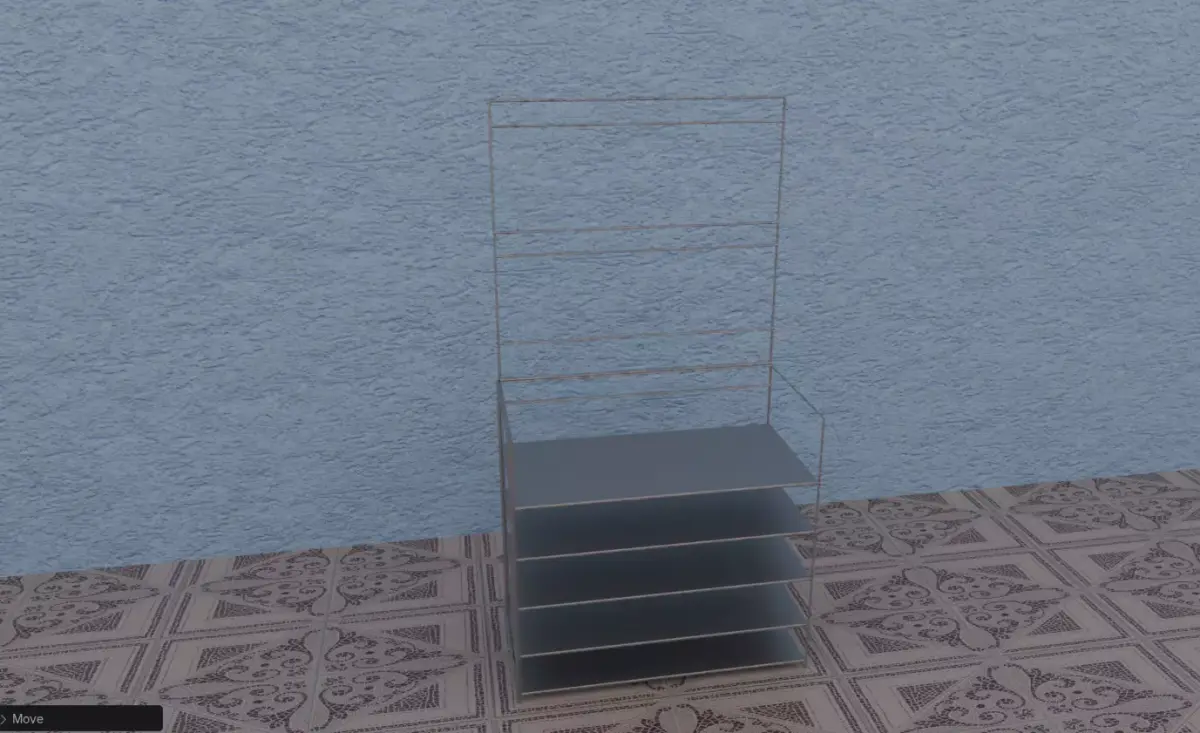 Sleek Minimalist Shoe Rack 3D model