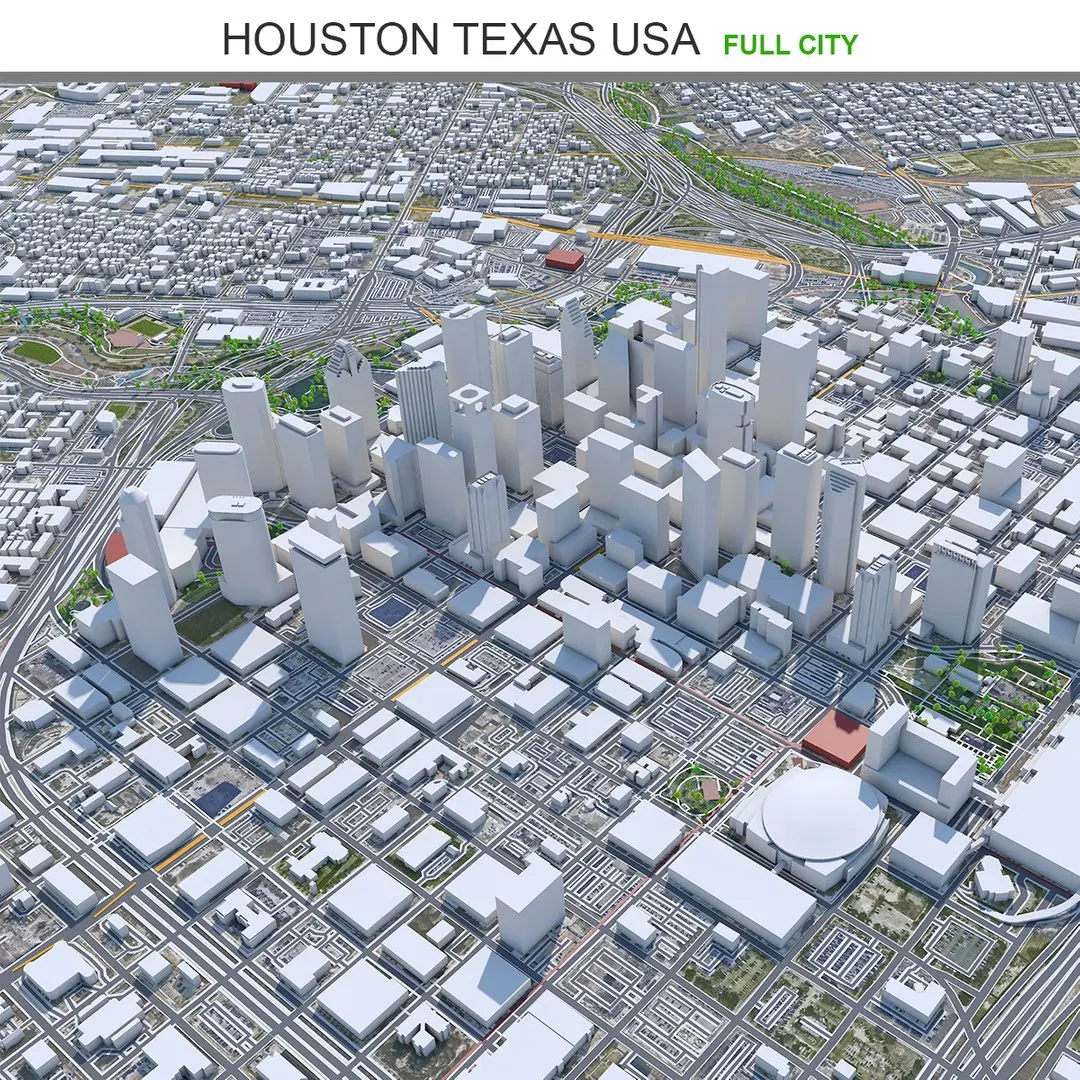 Houston City Texas USA 3D model purchase