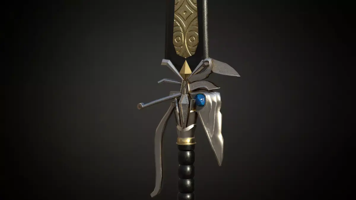 One handed elven egypt sword roblox ready Low-poly 3D model