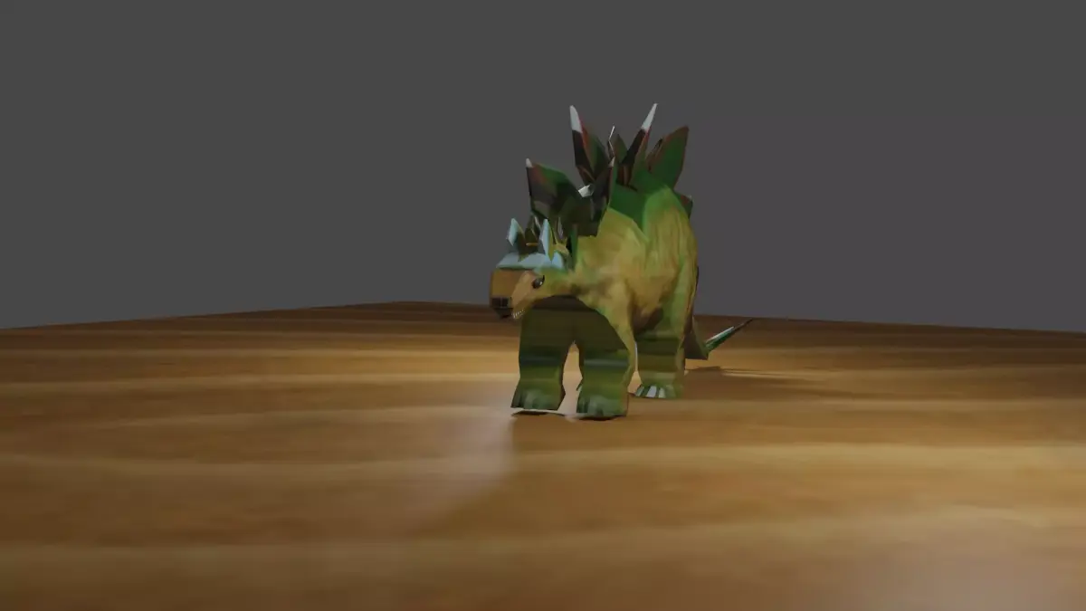 Stegosaurs Dinosaurs Low-poly 3D model
