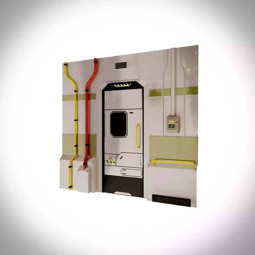 Sci-fi Door Free low-poly 3D model purchase