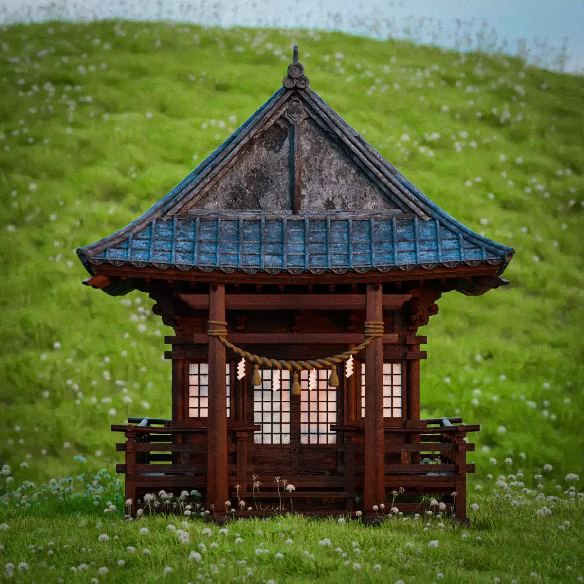 JAPANESE SHRINE Low-poly 3D model