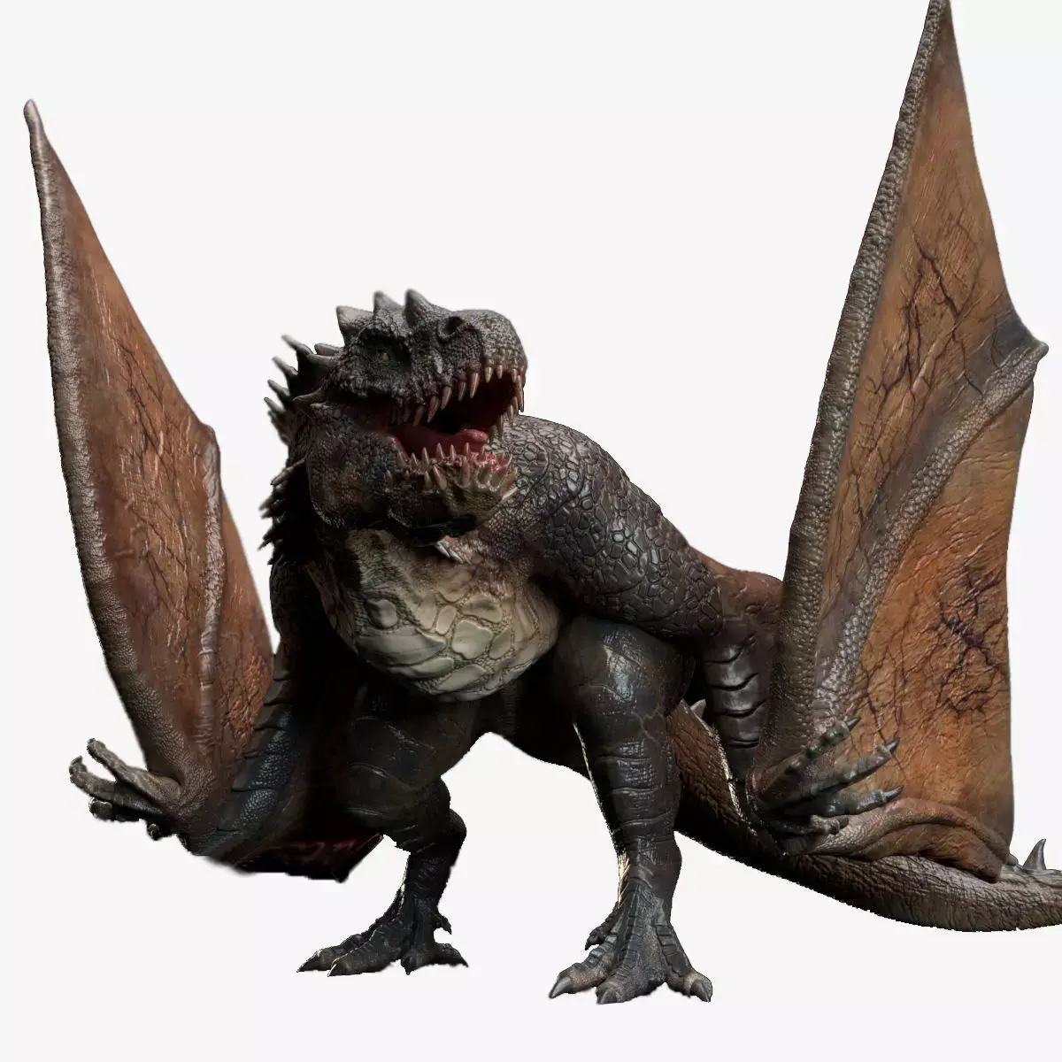 Dinosaur Wyvern Rex Model Low-poly 3D model