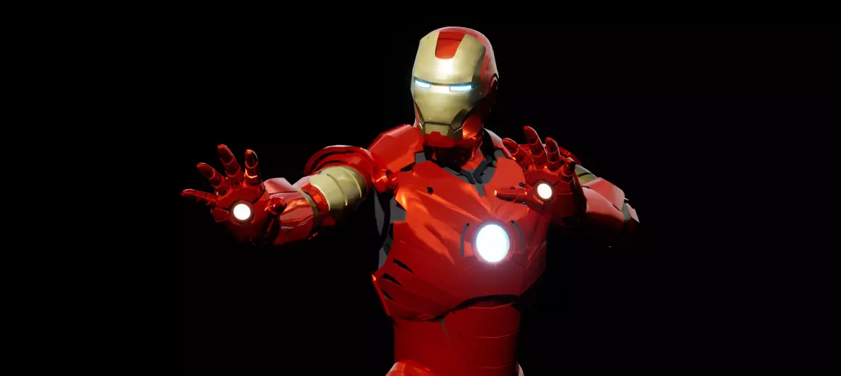 Iron Man Mark 3 Low-poly 3D model
