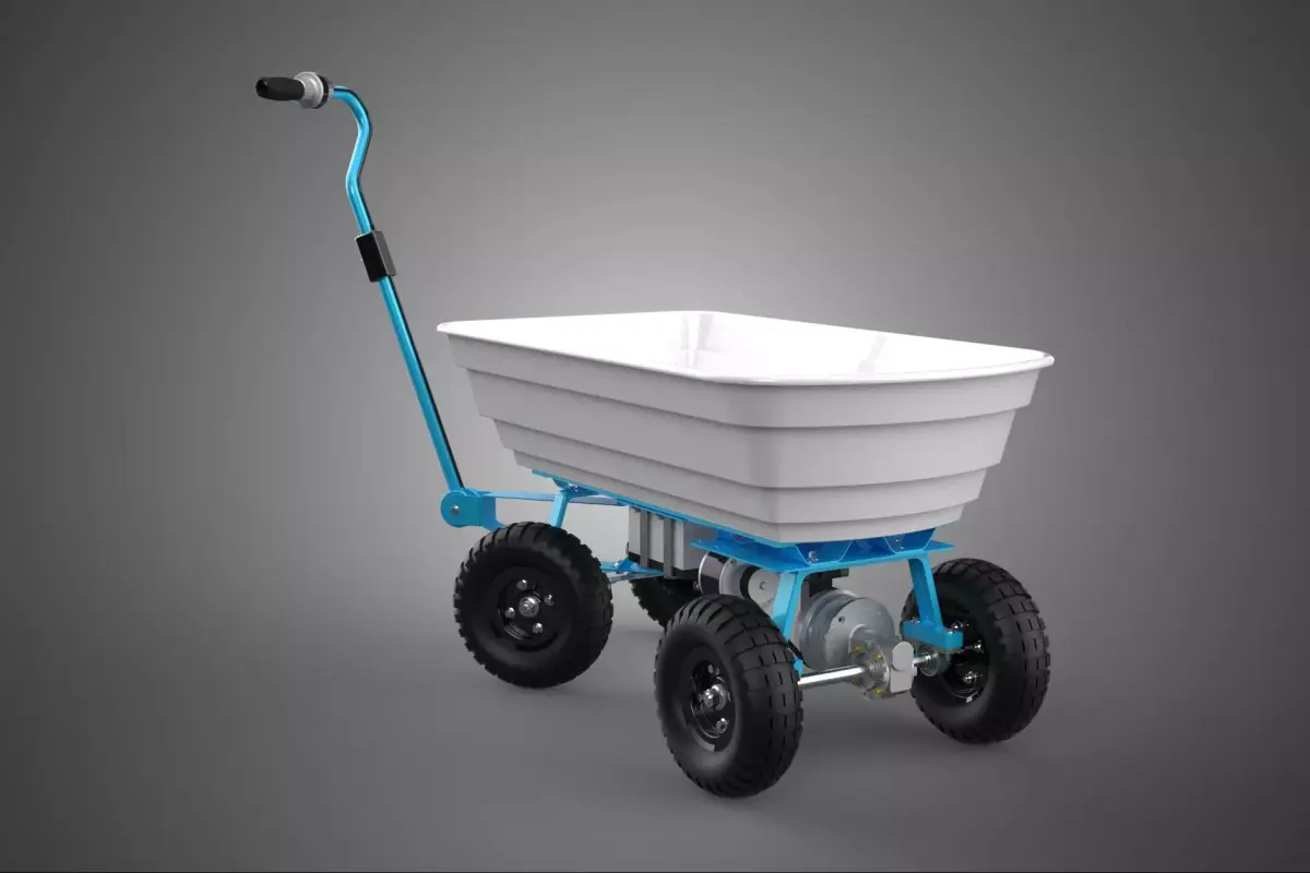POWER ASSISTED ELECTRIC HAND PALLET TRUCK PLATFORM OUTDOOR CART 3D model