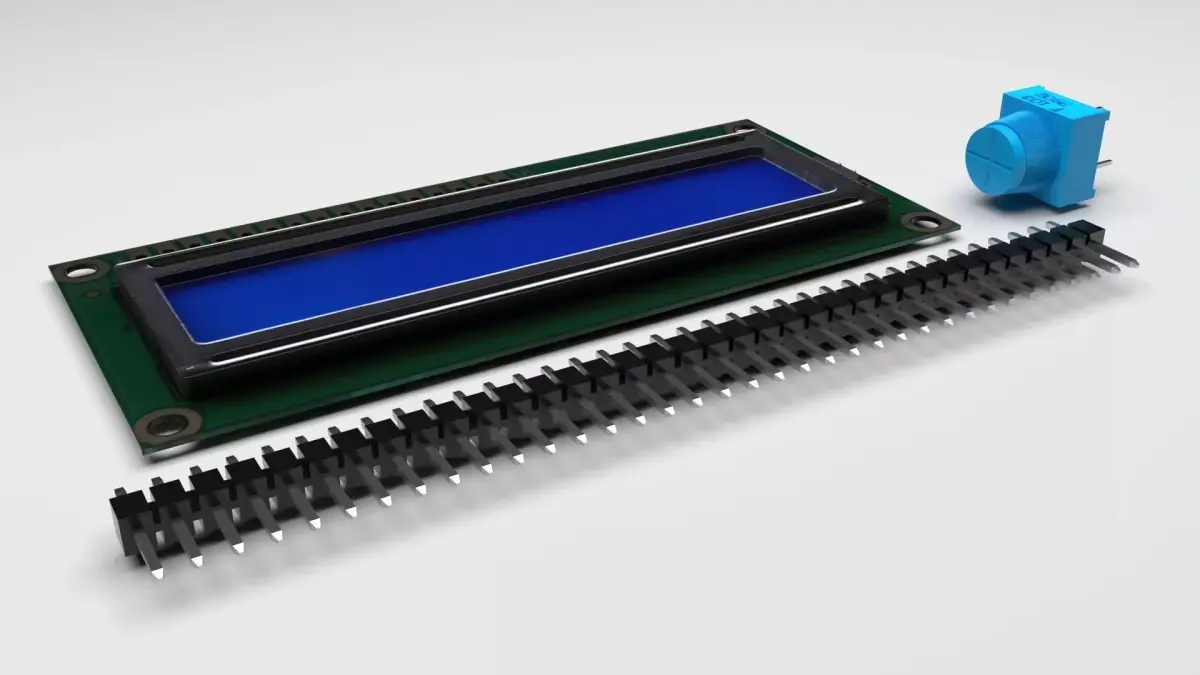 Liquid Crystal Display Screen Components With Other Parts 3D model