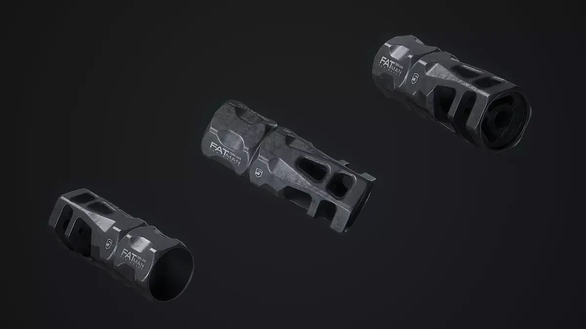 Muzzle Brake  FATman Hex Brake AR-15 Low-poly 3D model