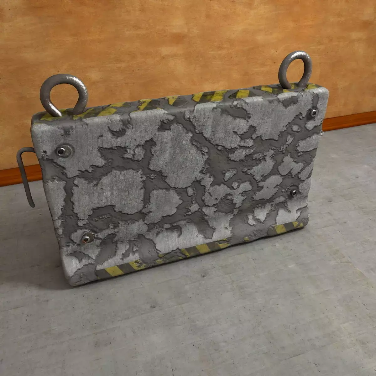 Damaged Road Block 3D model