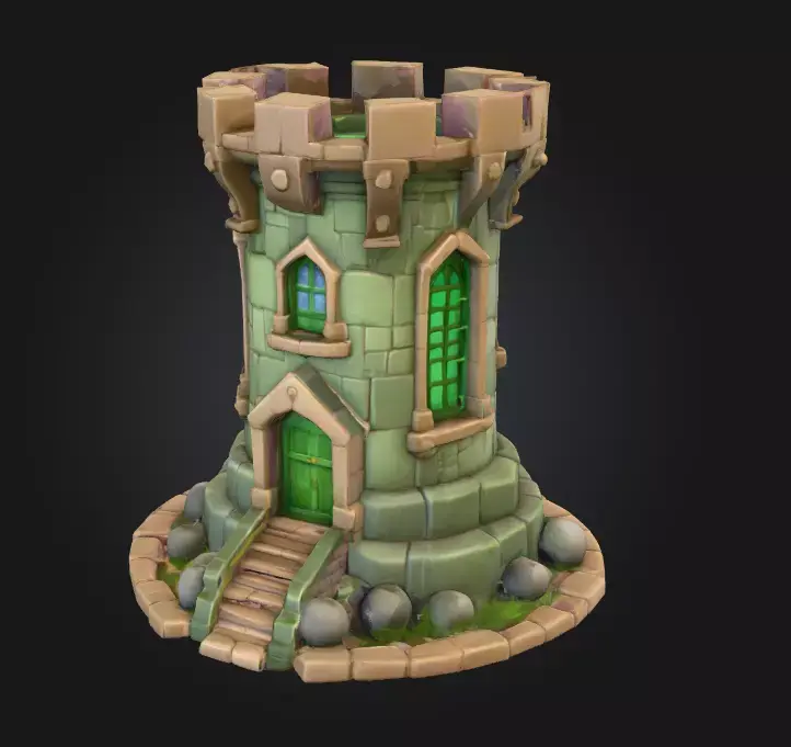  The magic Tower Free low-poly 3D model