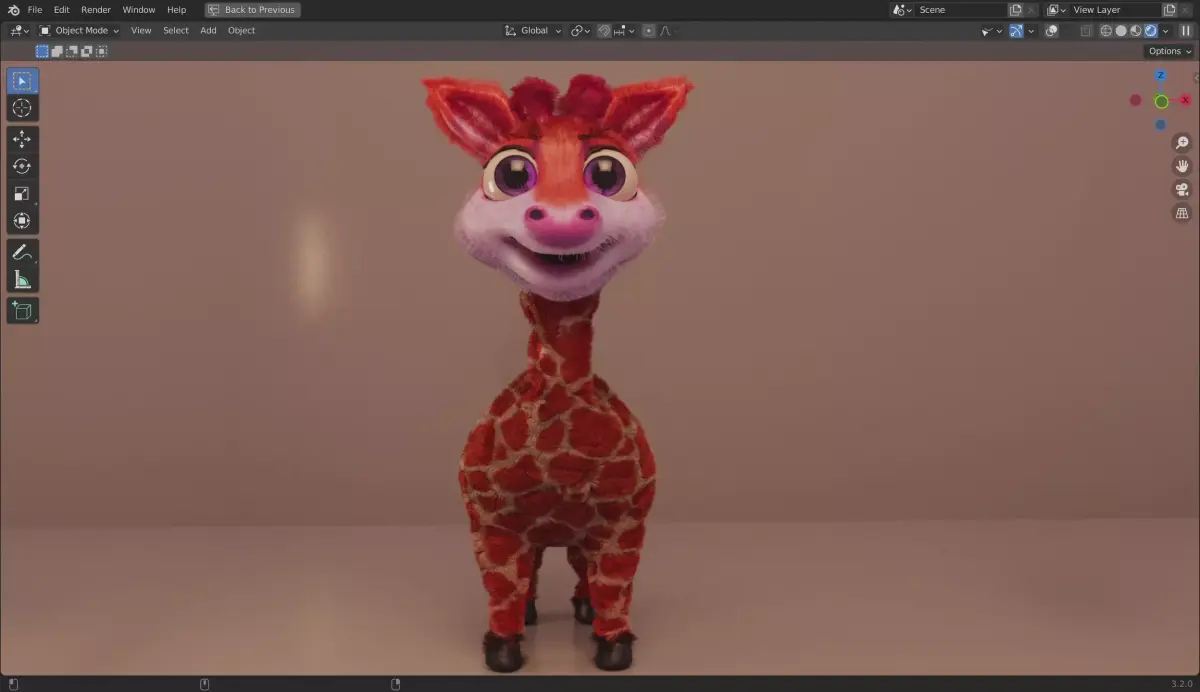 3D Cartoon Giraffe Low-poly 3D model