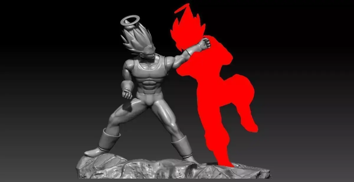 Vegeta VS Goku second part Vegeta 3D print model 3D print model
