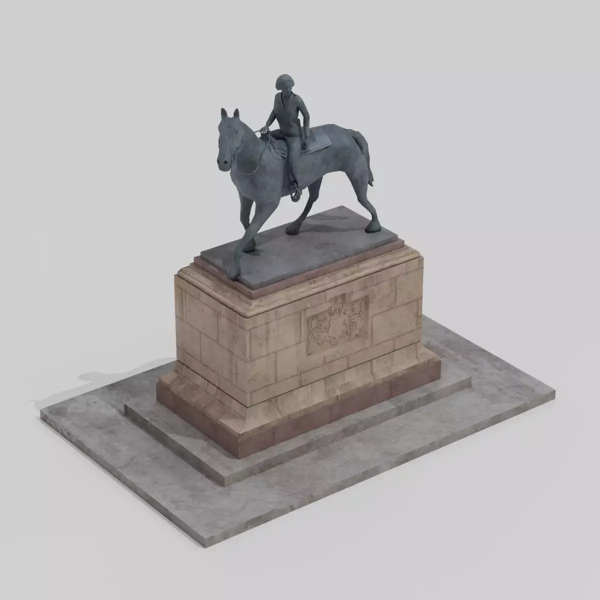 ER Jubilee Statue Low-poly 3D model