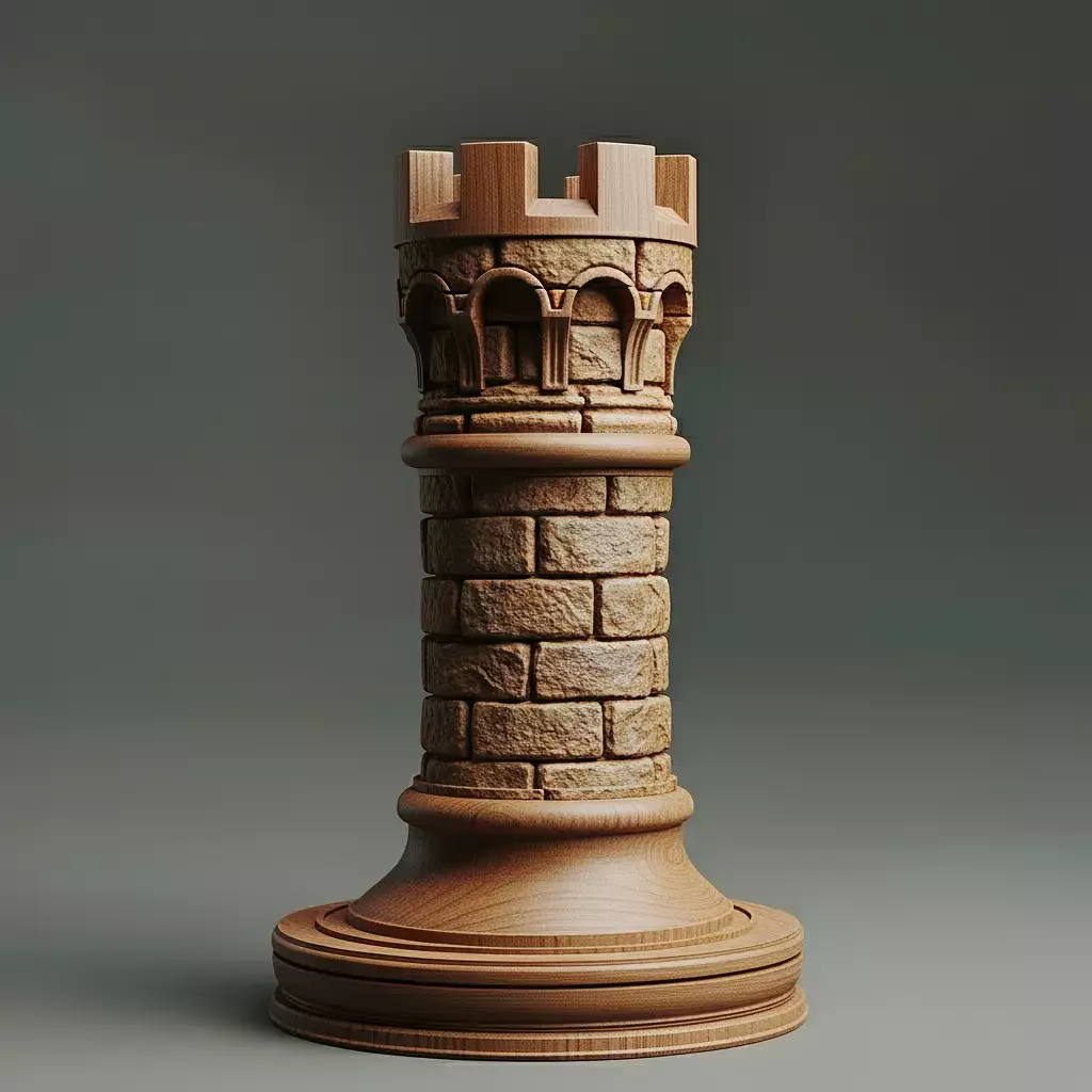 Medieval Roman Rook Chess Piece 3D print model