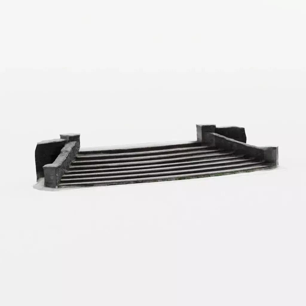 Steps - low-poly Photo-Scan Low-poly 3D model