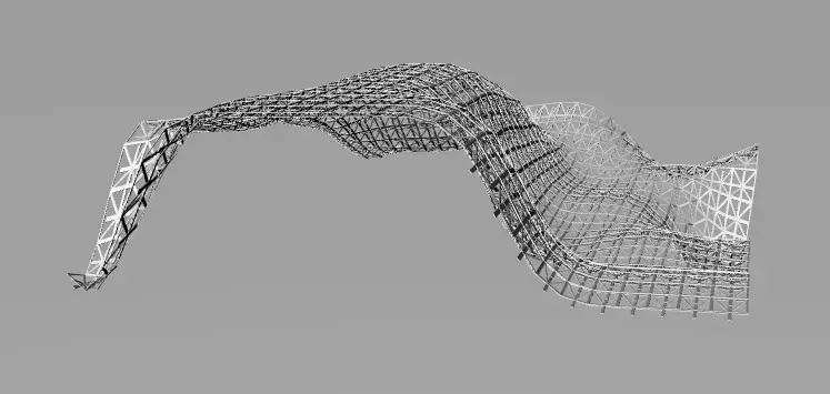 space truss system 3D model