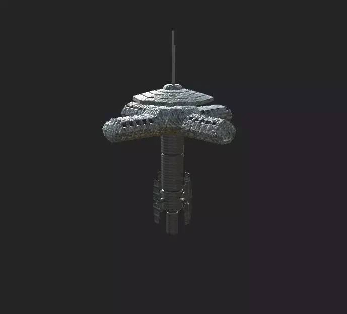 Sci-fi Tower Low-poly 3D model get