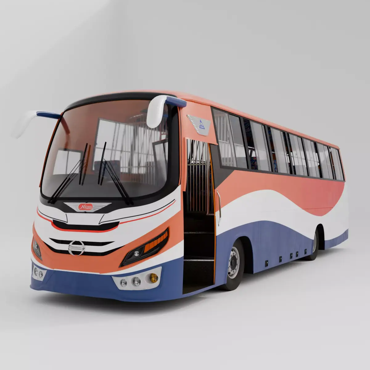 Hino 8j bus 3D model