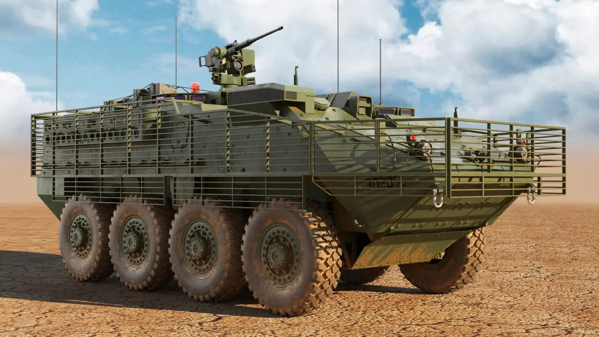 M1130 Stryker CV Slat Armour 3D model
