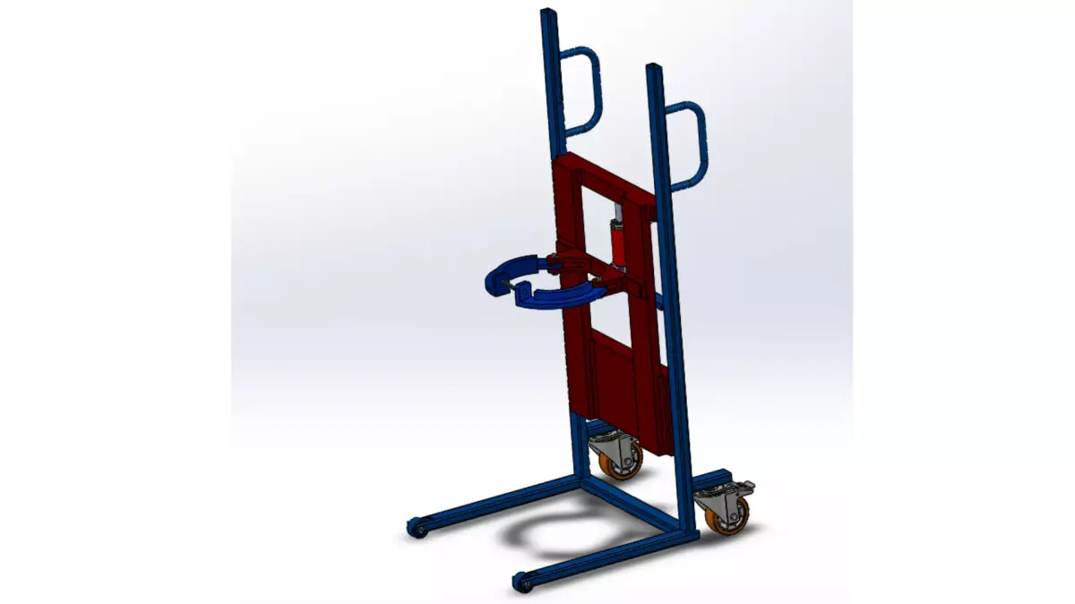 Mobile Hydraulic Gas Cylinder Lifter  3D model