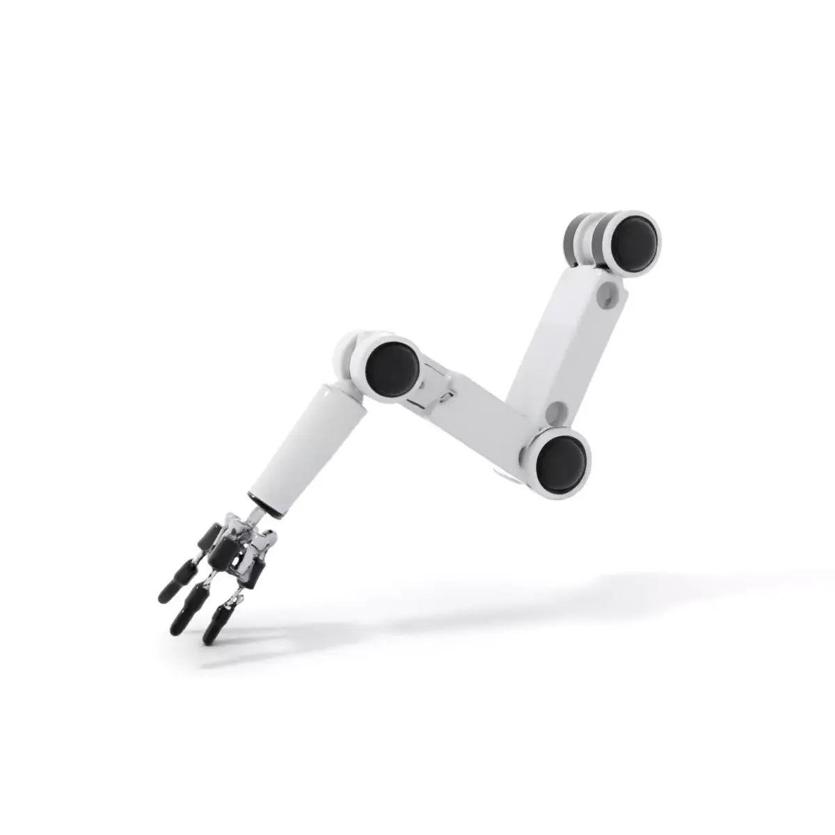 Futuristic Robotic Arm Model Pack with Articulated Joints Low-poly 3D model