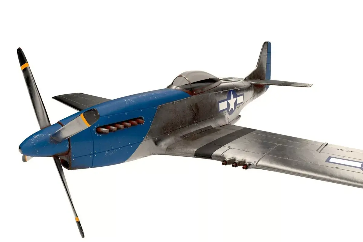 American P-51 Mustang WW2 Fighter Low-poly 3D model