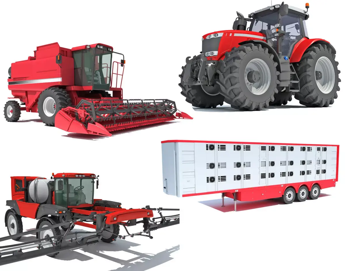 Farm Equipment Collection 3D Model Pack