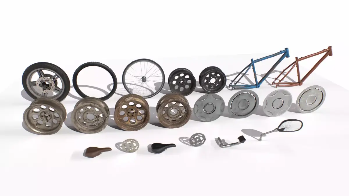 Garage Junk Low-poly 3D model