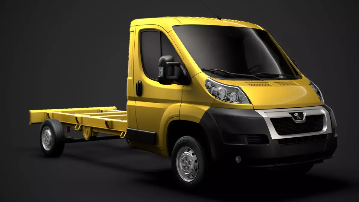 Peugeot Manager Chassis Truck Single Cab 4035WB 2014 3D model