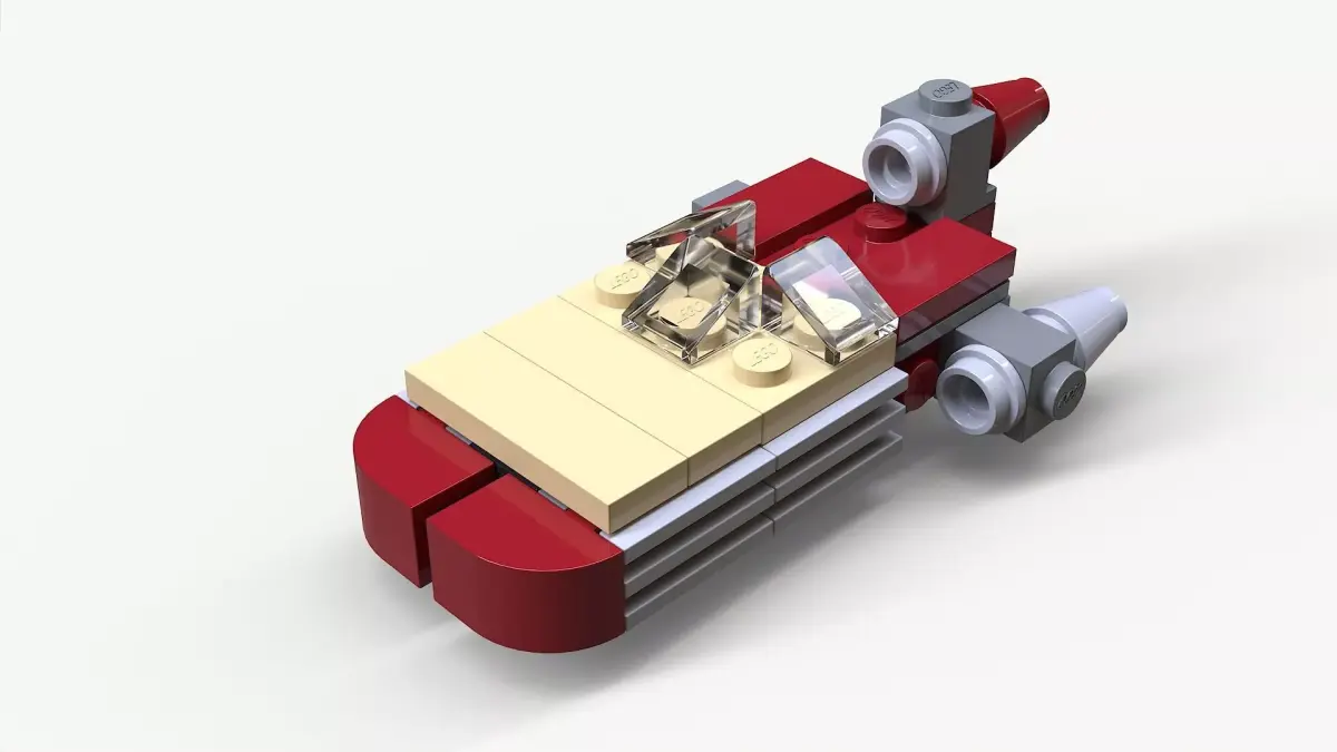 Lego Landspeeder Low-poly 3D model