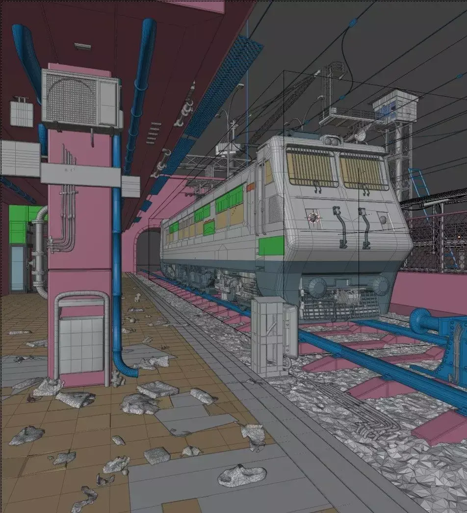Enviroment Train 3D model