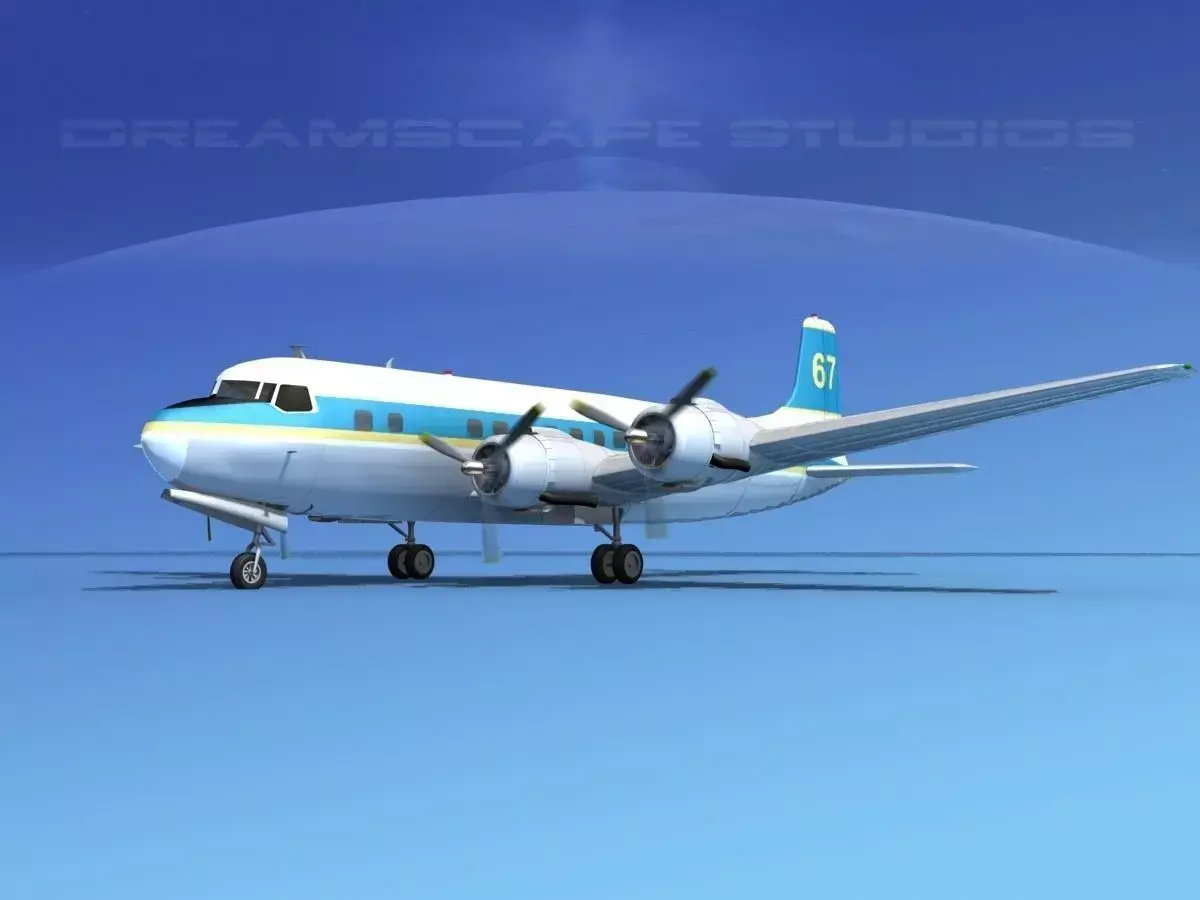 Douglas DC-6 Firefighter 3D model