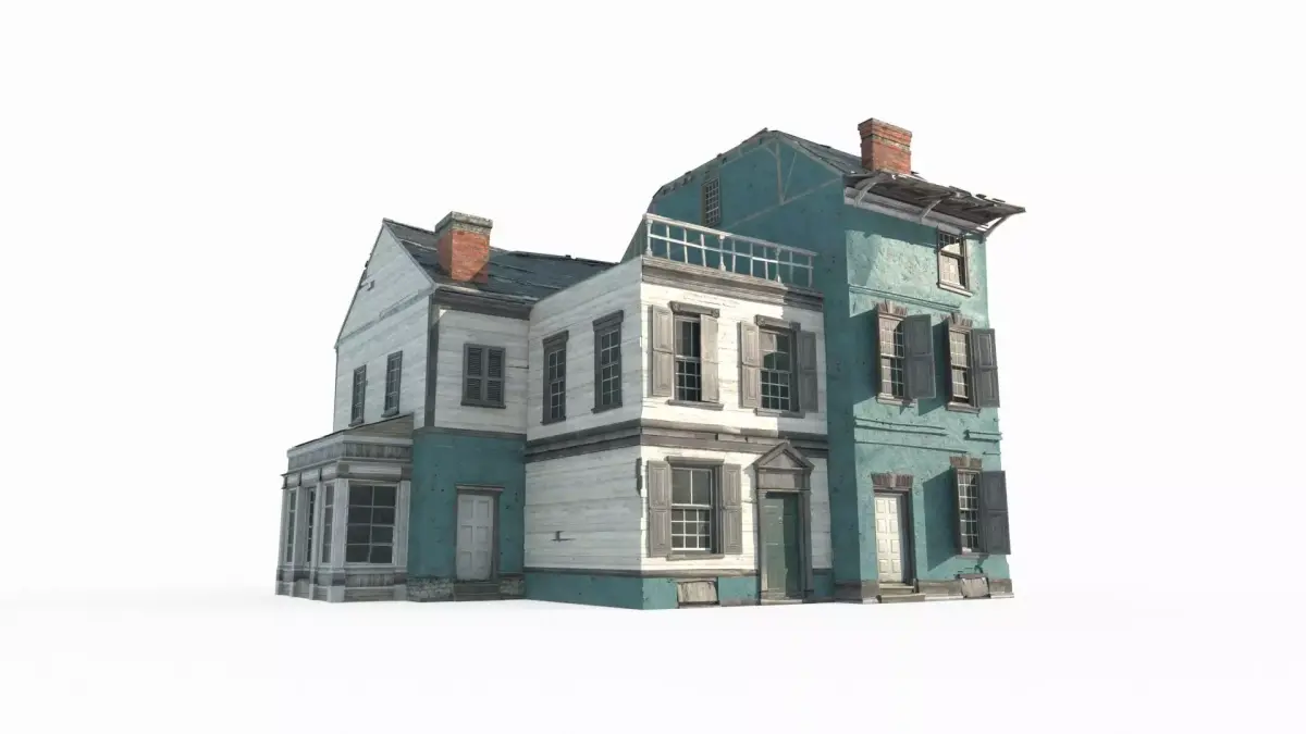 17th century urban buildings 3D model