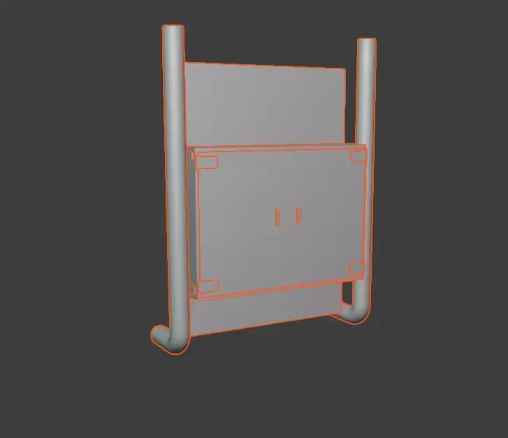 backwall toilet paper holder 3D model