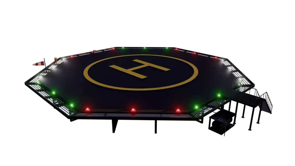 Octagonal Helipad 3D model